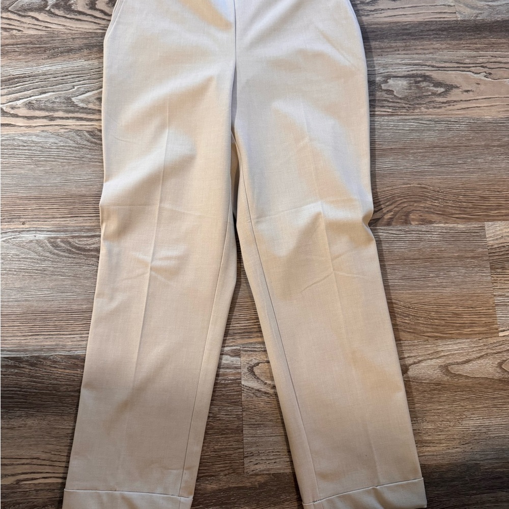 Rachel Zoe Light Beige Elastic Waist Trousers
